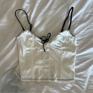 White Fox Corset Top